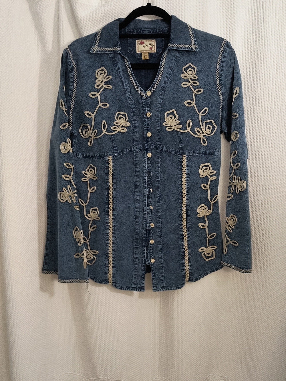 VINTAGE Scully Blue Denim Shirt Women's